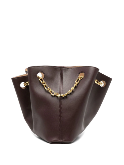 Nanushka Chain-link Top-handle Tote In Brown