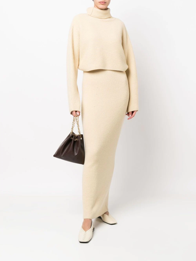 Nanushka Chain-link Top-handle Tote In Brown