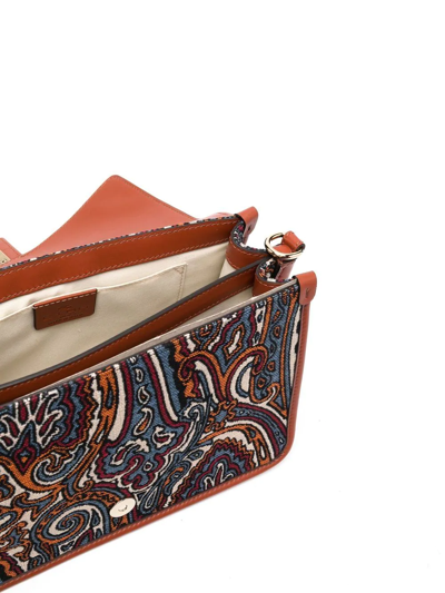 Shop Etro Paisley-jacquard Shoulder Bag In Brown