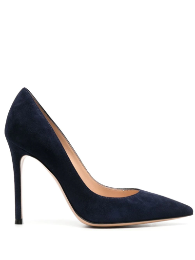 Shop Gianvito Rossi Gianvito 105mm Suede Pumps In Blue