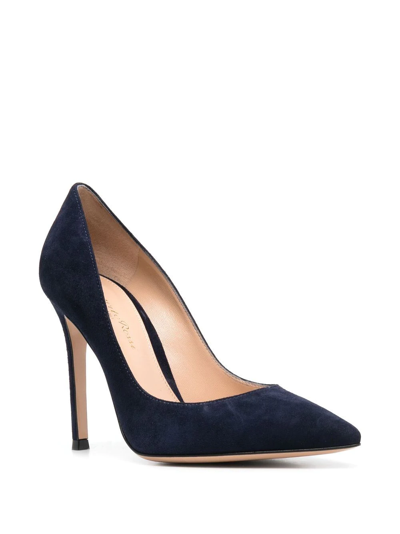 Shop Gianvito Rossi Gianvito 105mm Suede Pumps In Blue