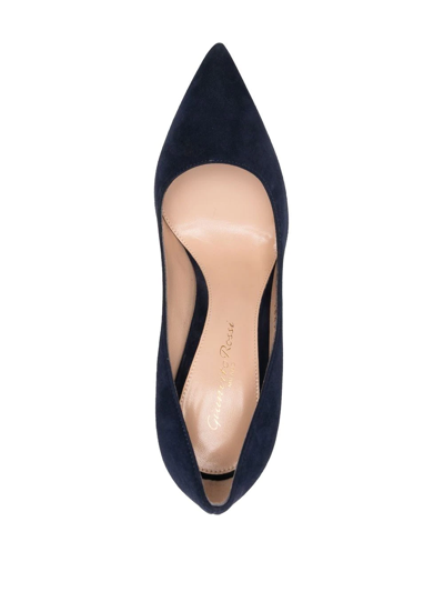 Shop Gianvito Rossi Gianvito 105mm Suede Pumps In Blue