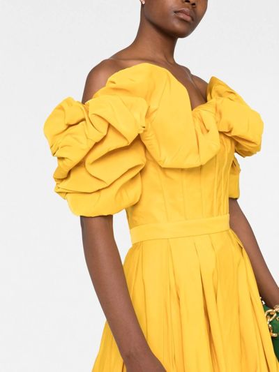 ALEXANDER MCQUEEN RUFFLE-TRIM DETAIL NECKLINE DRESS 