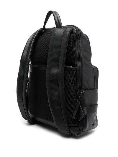 Piquadro Debossed-logo Detail Backpack In 黑色