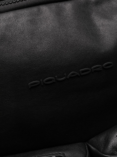 Piquadro Debossed-logo Detail Backpack In 黑色