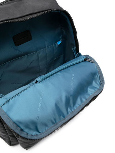 Piquadro Debossed-logo Detail Backpack In 黑色