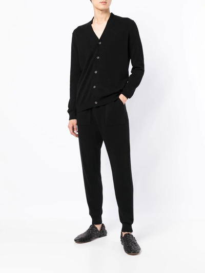 Shop Pringle Of Scotland V-neck Cashmere Cardigan In Black