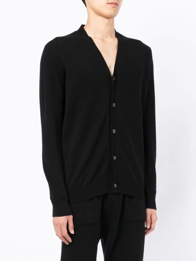 Pringle Of Scotland Archive Lambswool-blend Cardigan In Black
