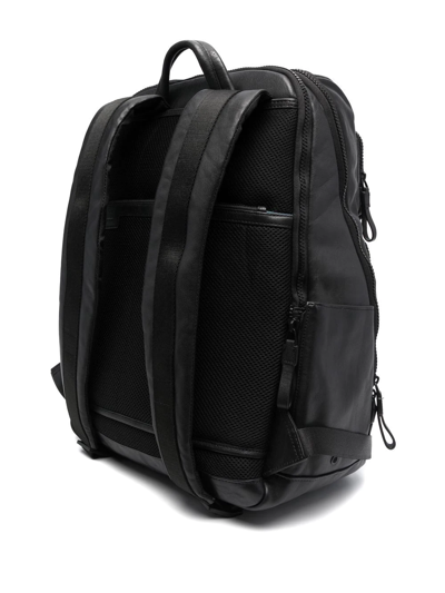 Piquadro Logo-plaque Detail Backpack In 黑色