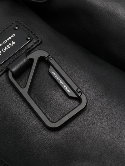 Piquadro Logo-plaque Detail Backpack In 黑色