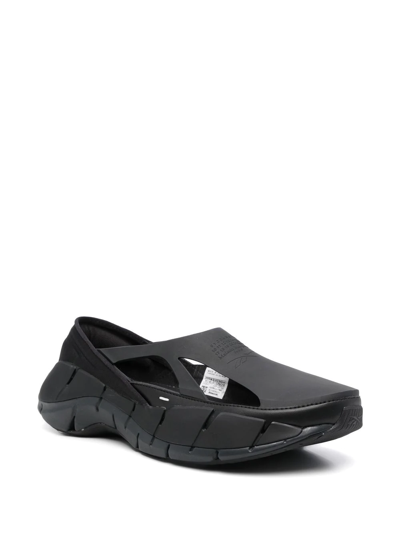Maison Margiela X Reebok Black Croafer Slip-on Rubber Sneakers In Black