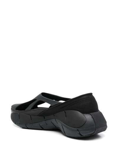 Maison Margiela X Reebok Black Croafer Slip-on Rubber Sneakers In Black