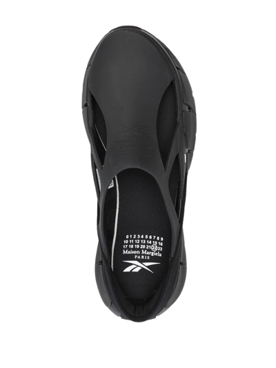 Maison Margiela X Reebok Black Croafer Slip-on Rubber Sneakers In Black
