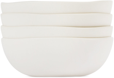 Shop Jars Céramistes White & Green Maguelone Bowl Set In Orage Uni