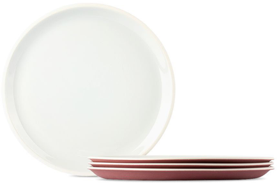 Shop Jars Céramistes White & Blue Studio Pasta Plate Set In Ciel Carmin