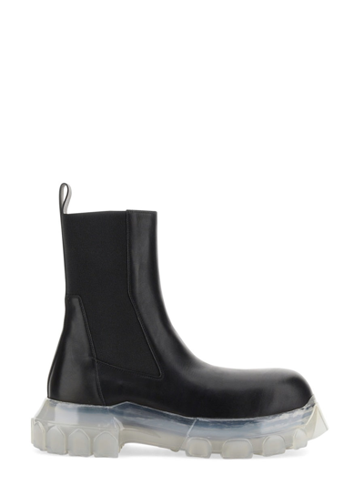 Shop Rick Owens Boot Beatle Tractor Bozo In Black