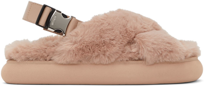Shop Moncler Pink Solarisse Sandals In 54c Camel