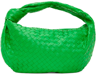 Shop Bottega Veneta Green Small Jodie Bag In 3722 Parakeet/gold