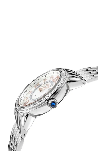 Shop Gv2 Marsala Diamond Bracelet Watch, 37mm In Silver