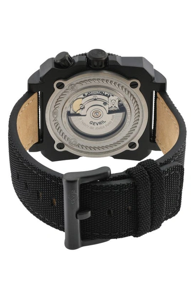 Shop Gv2 Xo Submarine Canvas Strap Watch, 44mm In Black