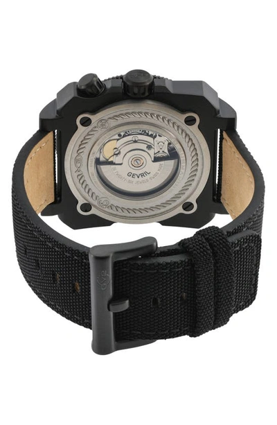 Gv2 Xo Submarine Canvas Strap Watch, 44mm In Black