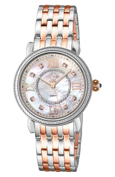 Gv2 Marsala Two-tone Diamond Bracelet Watch, 37mm In Two Toned Ss Iprg