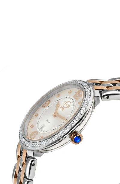 Shop Gv2 Verona Two Tone Diamond Bracelet Watch, 37mm In Two Toned Ss/ Ipyg