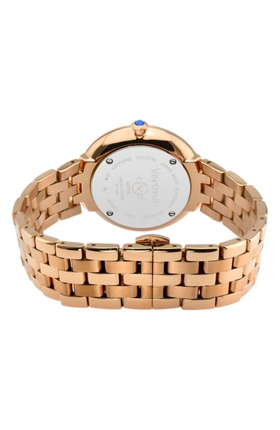 Shop Gv2 Verona Diamond Bracelet Watch, 37mm In Gold