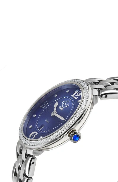 Shop Gv2 Verona Stainless Steel Diamond Bracelet Watch, 37mm In Silver
