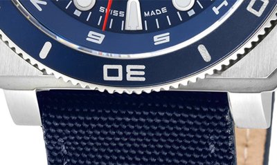 Shop Gv2 Xo Submarine Canvas Strap Watch, 44mm In Blue
