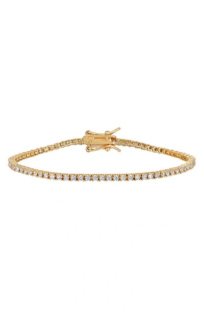 Shop Lili Claspe Amina Cubic Zirconia Tennis Anklet In Gold