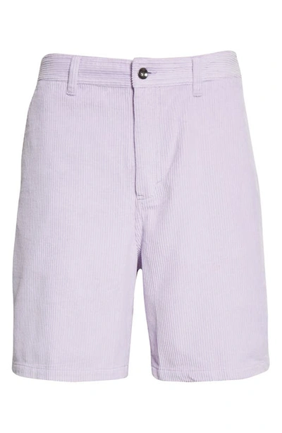Shop Paterson Valley Road Cotton Corduroy Shorts In Lavender