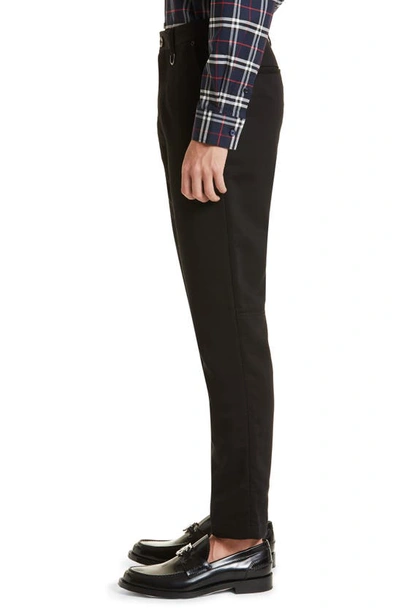 Shop Burberry Ezra Cotton & Linen Pants In Black