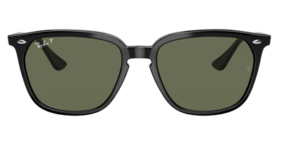 Shop Ray Ban Eyeware & Frames & Optical & Sunglasses Rb4362 601/9a 55 In Black / Dark / Green