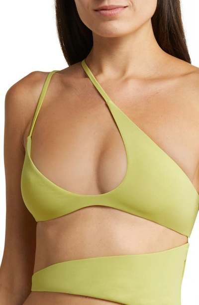 Shop House Of Cb Lafayette Asymmetric Cutout One-piece Swimsuit In Olive