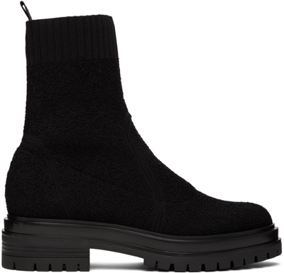 Shop Gianvito Rossi Black Torrance Sock Boots