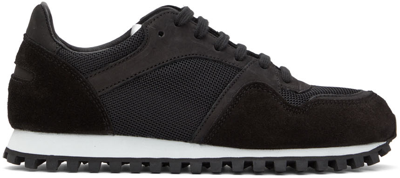 Shop Spalwart Black Marathon Trail Low Mesh Sneakers