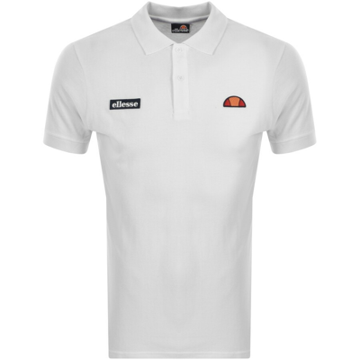 Shop Ellesse Montura Short Sleeved Polo T Shirt White