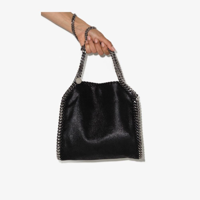 Shop Stella Mccartney Black Falabella Mini Tote Bag