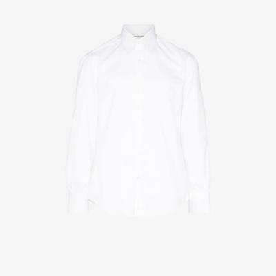Shop Brunello Cucinelli Cotton Twill Shirt - Men's - Cotton In White