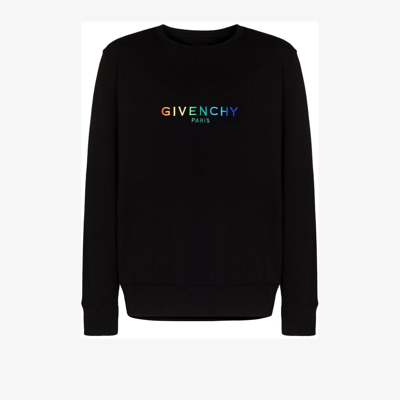 Shop Givenchy Pride Logo Cotton Sweatshirt - Men's - Cotton In Black