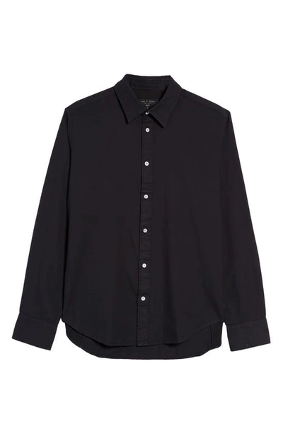 Shop Rag & Bone Icons Pursuit 365 Slim Fit Button-up Shirt In Jet Black