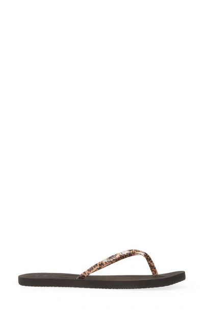Reef Bliss Nights Flip Flop In Leopard