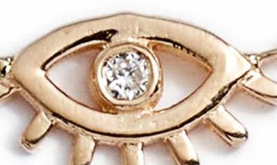 Anzie X Mel Soldera Evil Eye Bracelet In Gold/ Diamond