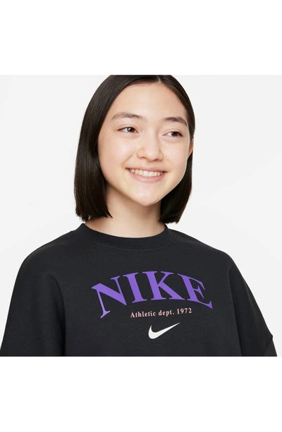 Shop Nike Kids' Sportswear Trend Sweatshirt In Off Noir
