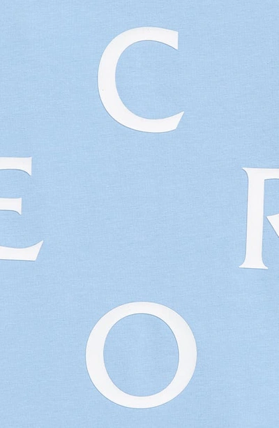 Shop Moncler Logo Letters Graphic Tee In Blue