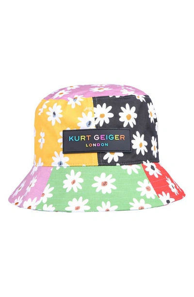 Kg Kurt Geiger Floral Patchwork Cotton Twill Bucket Hat In Multi Floral |  ModeSens