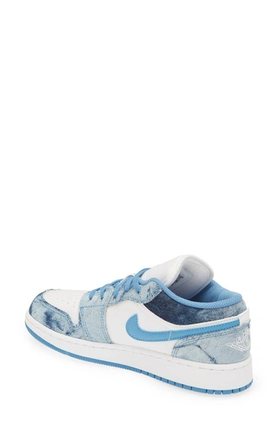 Shop Jordan Nike Air  1 Low Sneaker In White/ Dutch Blue/ White