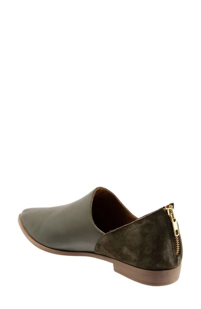 Bueno Beau Pointed Toe Loafer In Dark Green