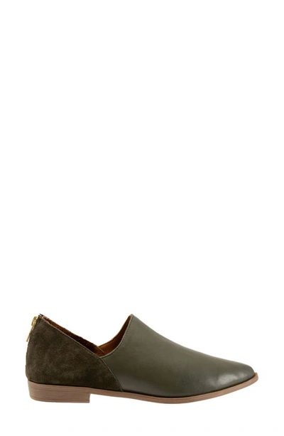 Bueno Beau Pointed Toe Loafer In Dark Green